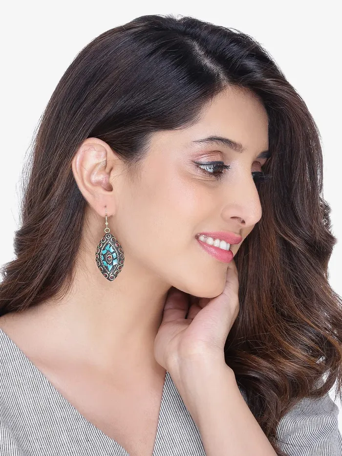 Kairangi Kairangi Earrings for Women and Girls Multicolor Drops Earrings Gold Plated Drop Earring Set Floral Shaped Drop Earrings Combo Birthday Gift for Girls and Women Anniversary Gift for Wife Earrings
