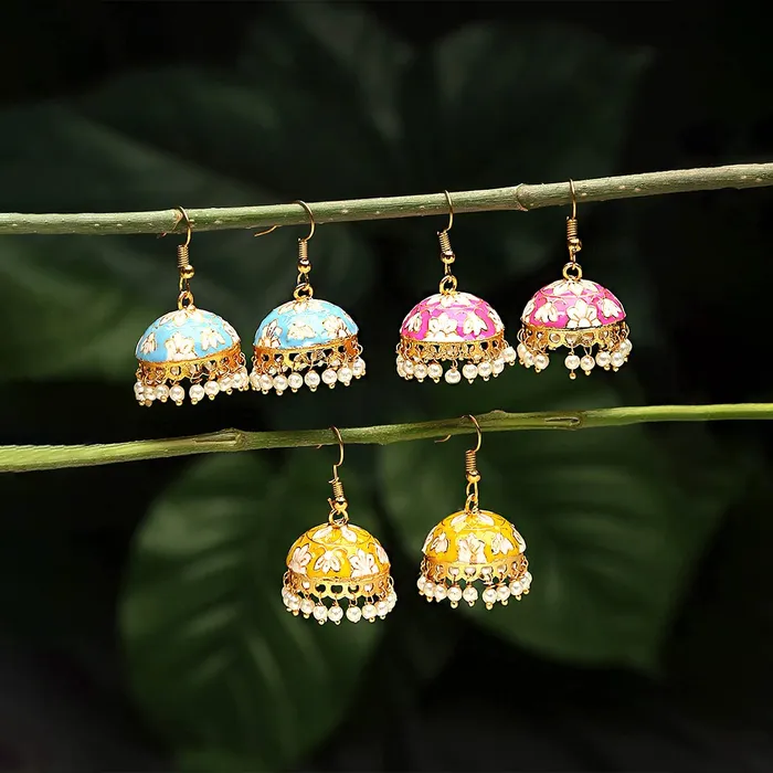 Kairangi Necklaces Kairangi Earrings for Women and Girls Traditional Multicolor Jhumka German Silver Earring Set Dome Shape Jhumki Combo Birthday Gift For Girls and Women Anniversary Gift for Wife Kairangi Necklaces Kairangi Earrings for Women and Girls Traditional Multicolor Jhumka German Silver Earring Set Dome Shape Jhumki Combo Birthday Gift For Girls and Women Anniversary Gift for Wife