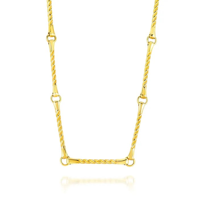 Kate Collins Jewelry Necklaces Twisted Bar Necklace
