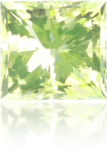 Langerman Diamonds Earrings Natural Green Diamond Square 015 ct Polished