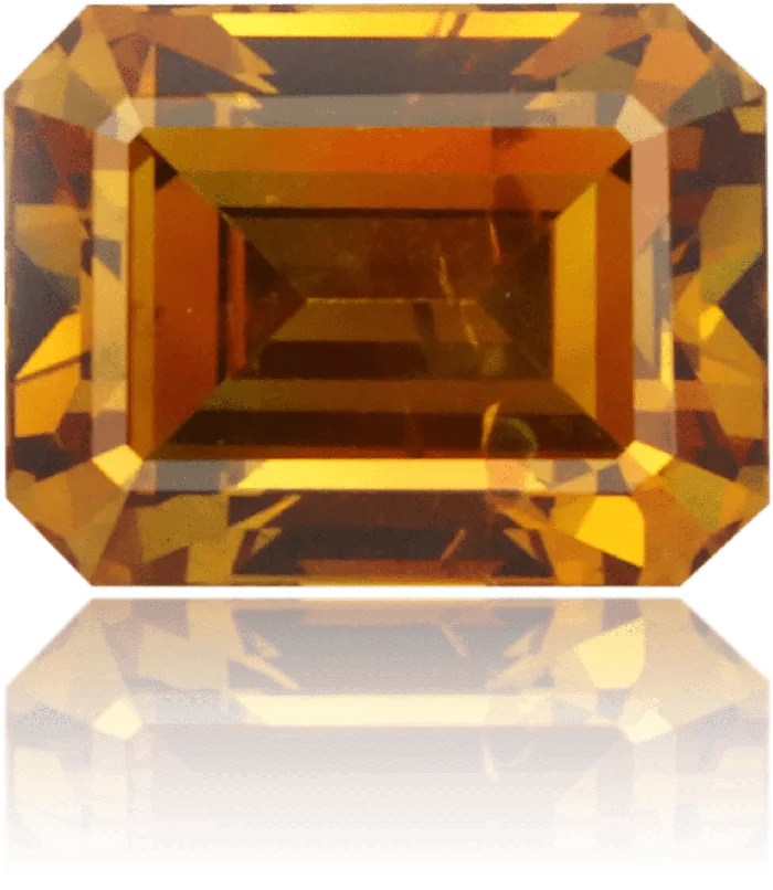Langerman Diamonds Earrings Natural Orange Diamond Rectangle 103 ct Polished