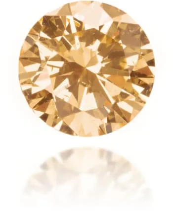 Langerman Diamonds Earrings Natural Orange Diamond Round 035 ct Polished