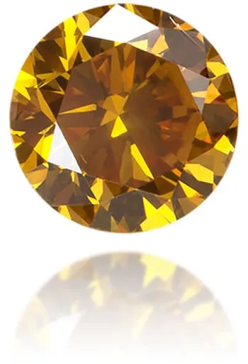 Langerman Diamonds Earrings Natural Orange Diamond Round 042 ct Polished