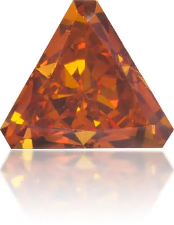 Langerman Diamonds Earrings Natural Orange Diamond Triangle 085 ct Polished Langerman Diamonds Earrings Natural Orange Diamond Triangle 085 ct Polished