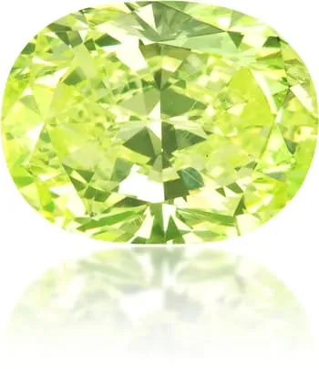 Langerman Diamonds Natural Green Diamond Oval 057 ct Polished Earrings