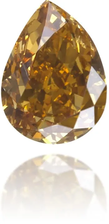Langerman Diamonds Natural Orange Diamond Pear Shape 019 ct Polished Earrings