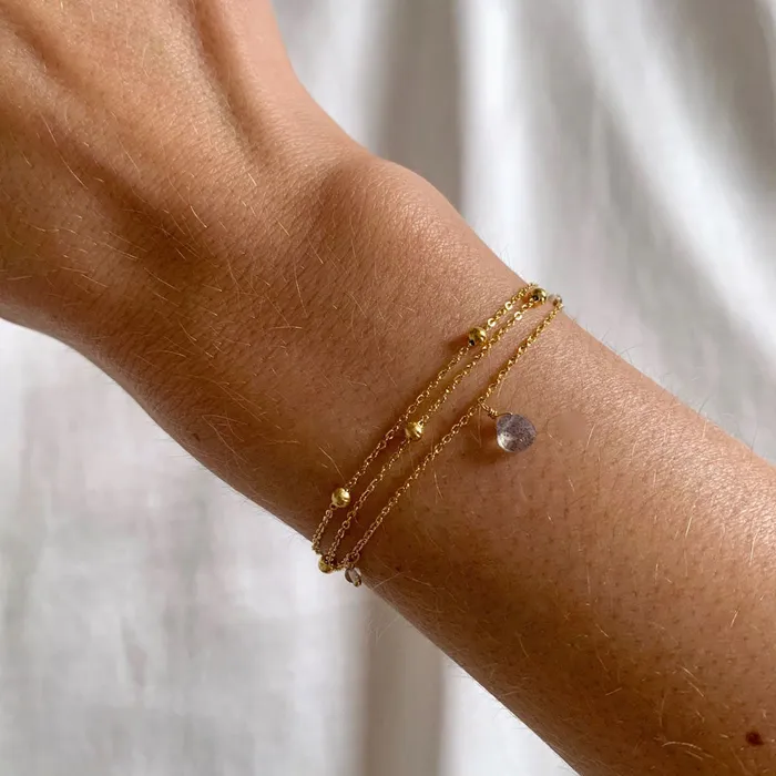 Leana dreifaches Armband Labradorit Victoire Collection Victoire Collection Earrings Leana dreifaches Armband Labradorit Victoire Collection Victoire Collection Earrings