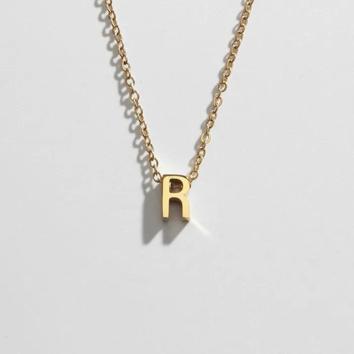 Letter Necklace R Biella Vintage Necklaces