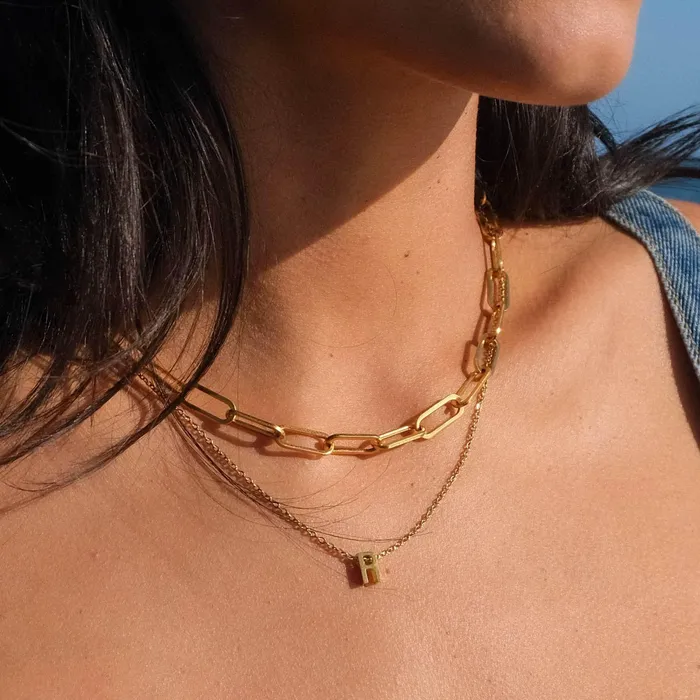 Letter Necklace R Biella Vintage Necklaces