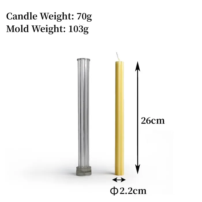 Long Thin Acrylic Mold For Candle Making 2226 cm Resin Art Hub Necklaces