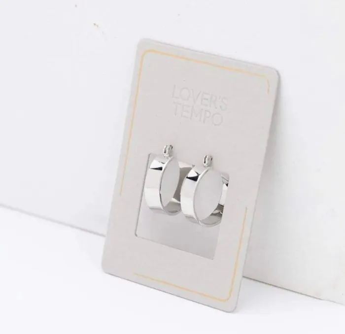 Lovers Tempo Chloe Hoop Earrings Silver Earrings