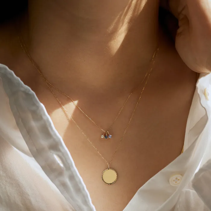 MARCH Aquamarine Necklace Charm AURELIE GI Necklaces