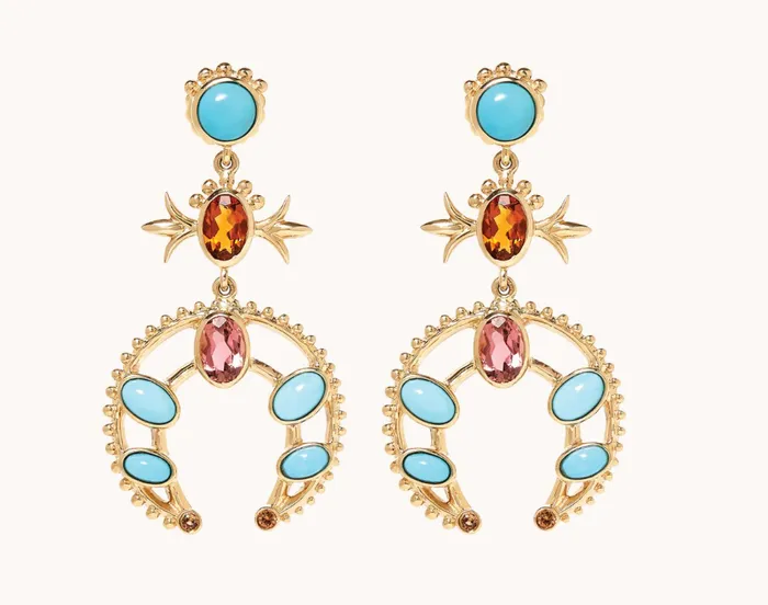 Marlo Laz Earrings Squash Blossom Earrings