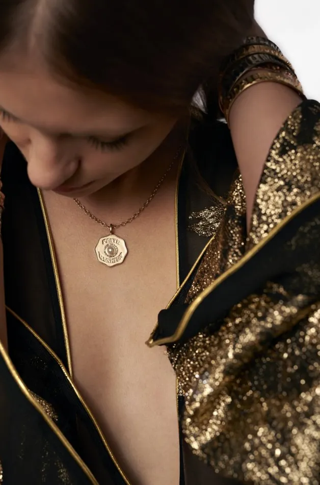 Marlo Laz Necklaces Porte Bonheur Coin Necklace Marlo Laz Necklaces Porte Bonheur Coin Necklace