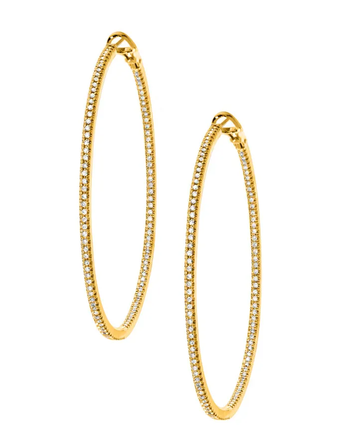 Mary Hoops Large Meredith Marks Earrings