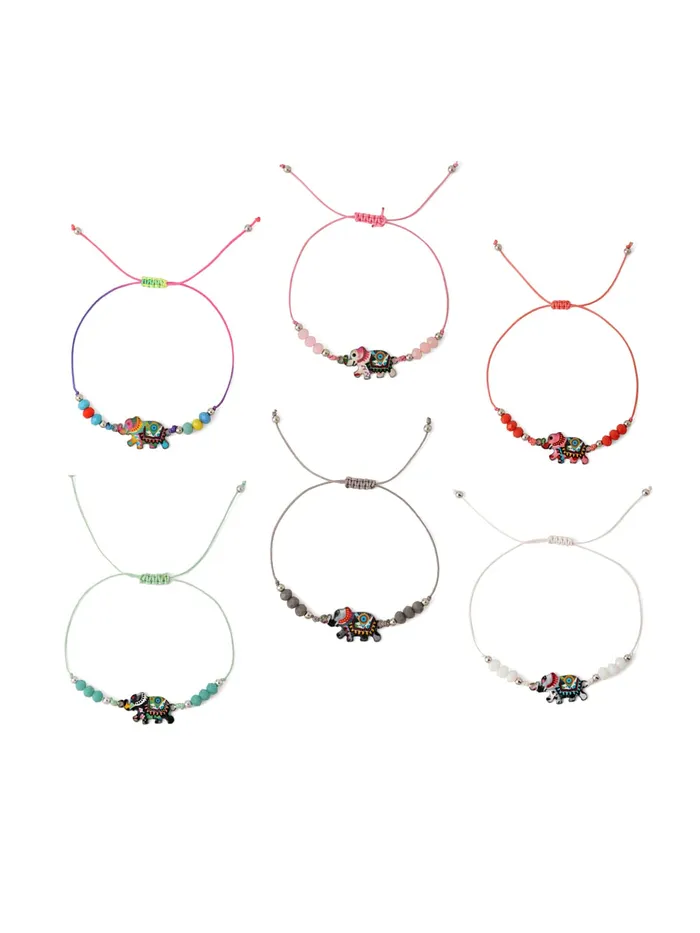 Melbees by Yellow Chimes Bracelet for Girls Kids Jewellery for Girls Friendship Bracelet for Girls 6 Pcs Return Gift for Birthday Cute Bracelets for girls Birthday Gift for Girls Kids Yellow Chimes Earrings