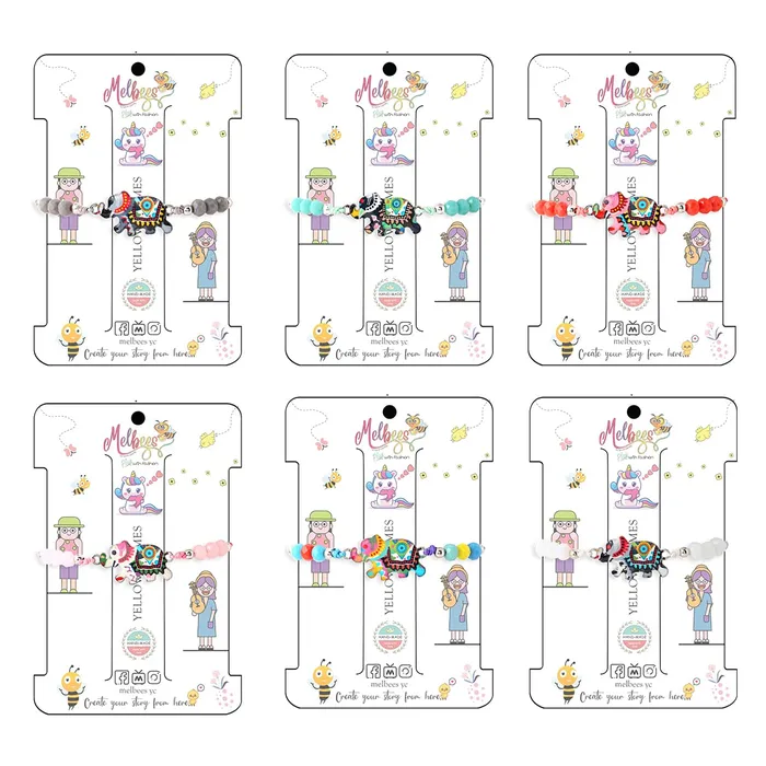 Melbees by Yellow Chimes Bracelet for Girls Kids Jewellery for Girls Friendship Bracelet for Girls 6 Pcs Return Gift for Birthday Cute Bracelets for girls Birthday Gift for Girls Kids Yellow Chimes Earrings