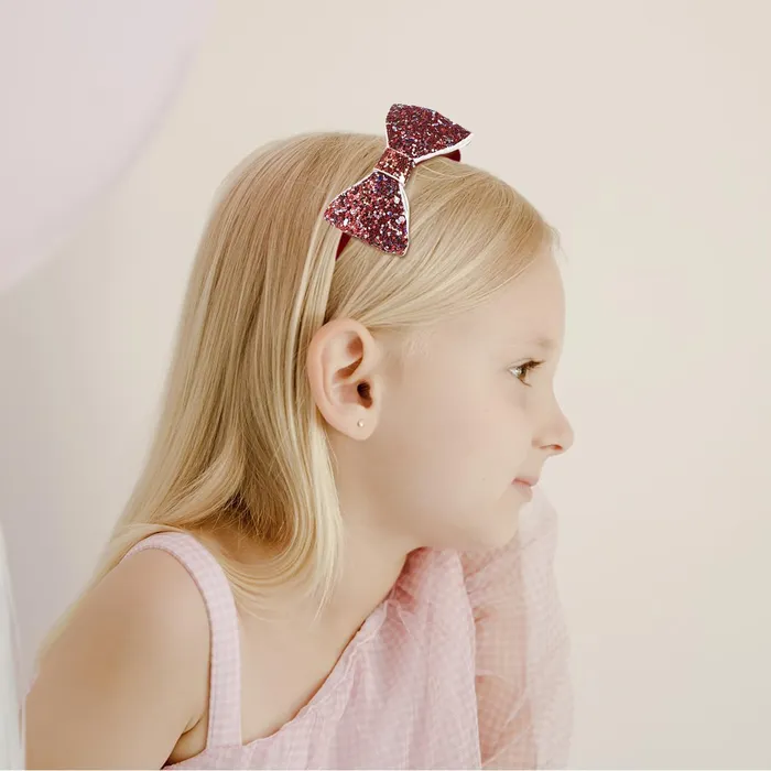 Melbees by Yellow Chimes Hair Bands for Girls Kids Hair Accessories for Girls Glitter Sequin Hairbands for Girls Kids Toddlers Yellow Chimes Earrings