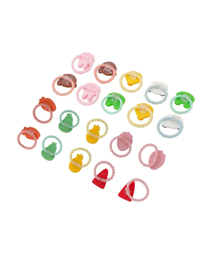 Melbees by Yellow Chimes Rubber Bands for Girls Kids Hair Accessories for Girls Hair Tie 20 Pcs Cute Characters Rubberbands for Kids Ponytail Holder For Baby Girls Toddlers Melbees by Yellow Chimes Earrings