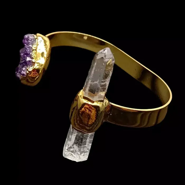 Metamorphidi Bracelets Harmony Fusion Amethyst Bracelet Crystal Healing Properties for Balance Clarity