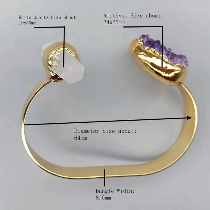 Metamorphidi Bracelets Harmony Fusion Amethyst Bracelet Crystal Healing Properties for Balance Clarity