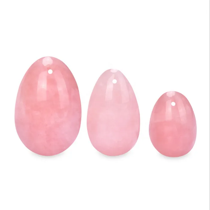 Metamorphidi Earrings Rose Quartz Crystal Yoni Egg Set