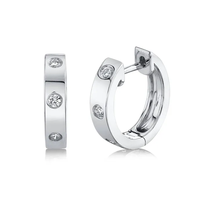 Millo Jewelry Earrings DIAMOND HUGGIE EARRING