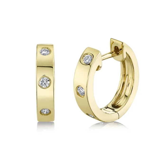 Millo Jewelry Earrings DIAMOND HUGGIE EARRING