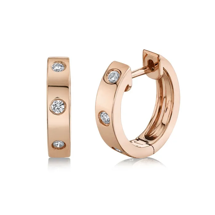 Millo Jewelry Earrings DIAMOND HUGGIE EARRING