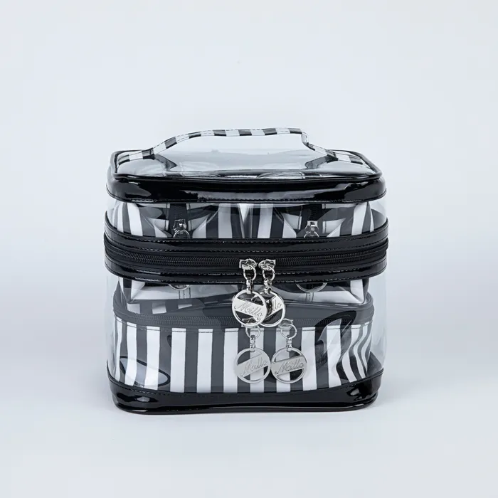 Millos Jet Set Go Collection Four Piece Jet Set Toiletry and Cosmetic Bag Set Earrings