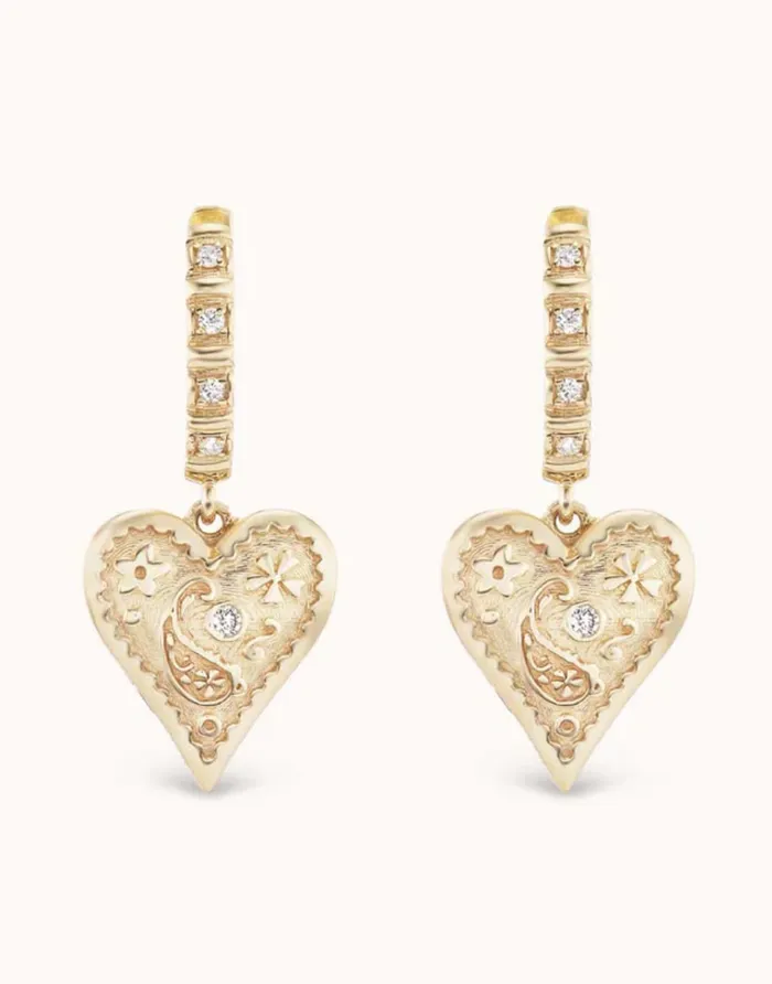 Mini Southwestern Heart Earrings Marlo Laz Earrings