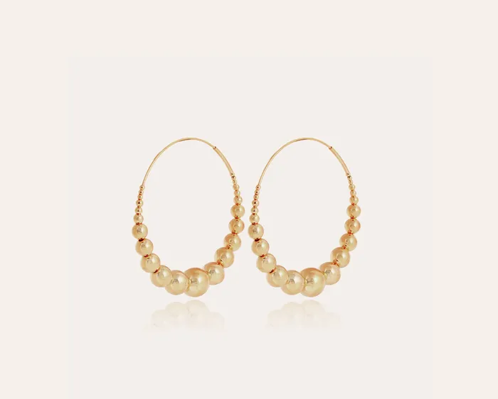 Multiperla hoop earrings gold Gas Bijoux Earrings