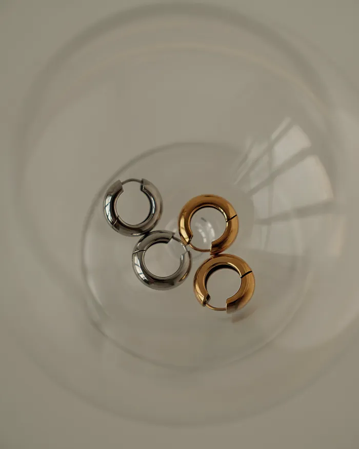 MYJN Earrings Bold Huggie Hoop Earrings
