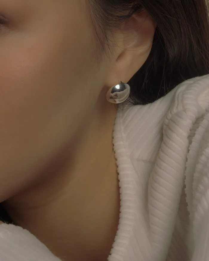 MYJN Earrings Giro Dome Ball Hoop Earrings