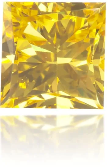 Natural Yellow Diamond Square 034 ct Polished Langerman Diamonds Earrings