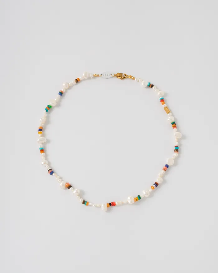 Necklaces CUN Leilo Multicolor Shell Beaded Pearl Necklace