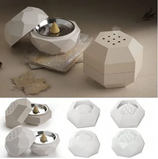 Necklaces Diamond Shaped Aromatherapy Silicone Mold With Lid for Jesmonite Art Resin Art Hub Necklaces Diamond Shaped Aromatherapy Silicone Mold With Lid for Jesmonite Art Resin Art Hub
