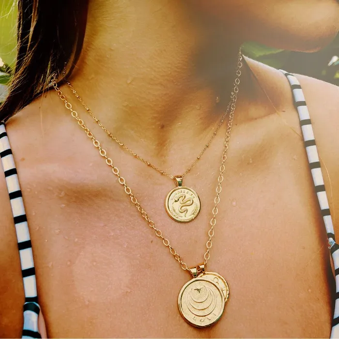 Necklaces Jane Win PROTECT Small Pendant Coin