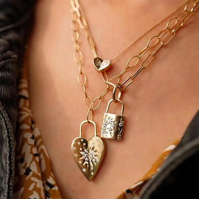Necklaces Love Explosion Heart Pendant Three Stories Jewelry