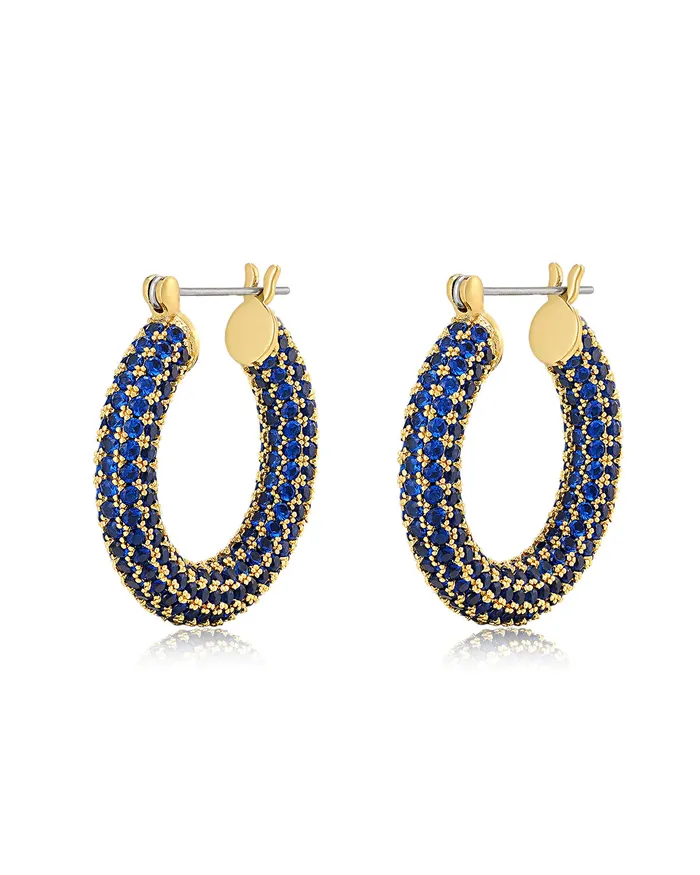 Necklaces LUV AJ PAVE BABY AMALFI HOOPS