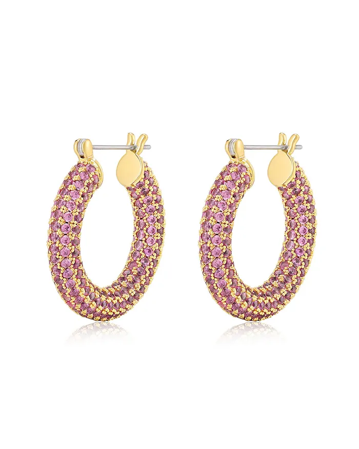 Necklaces LUV AJ PAVE BABY AMALFI HOOPS Necklaces LUV AJ PAVE BABY AMALFI HOOPS