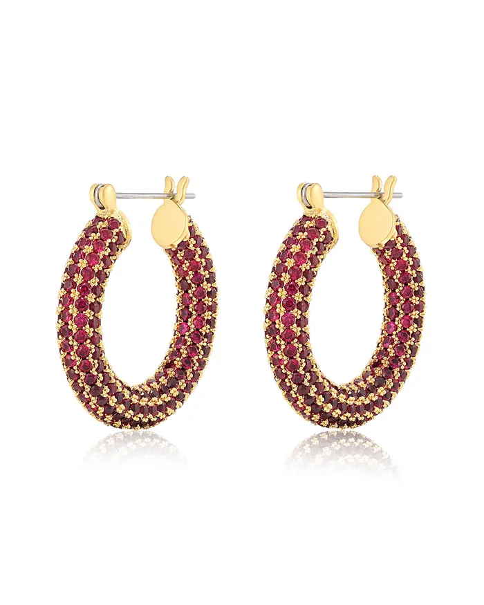 Necklaces LUV AJ PAVE BABY AMALFI HOOPS Necklaces LUV AJ PAVE BABY AMALFI HOOPS
