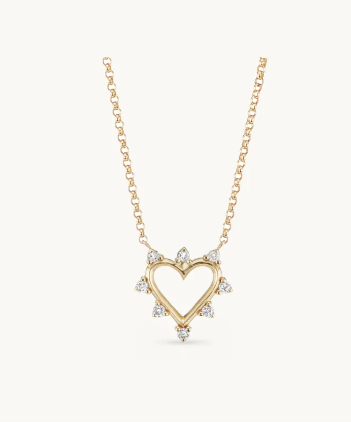 Necklaces Marlo Laz Mini Open Heart Necklace