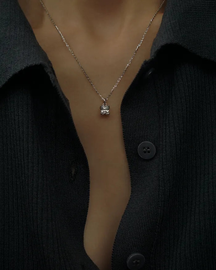 Necklaces MYJN Katrya Square Diamond Pendant Necklace