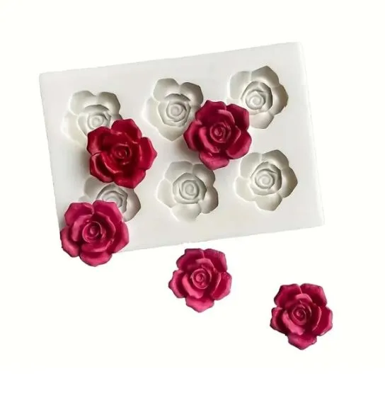 Necklaces Resin Art Hub Small Rose Shaped Silicone Molds for Candle Making