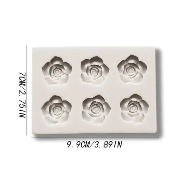 Necklaces Resin Art Hub Small Rose Shaped Silicone Molds for Candle Making