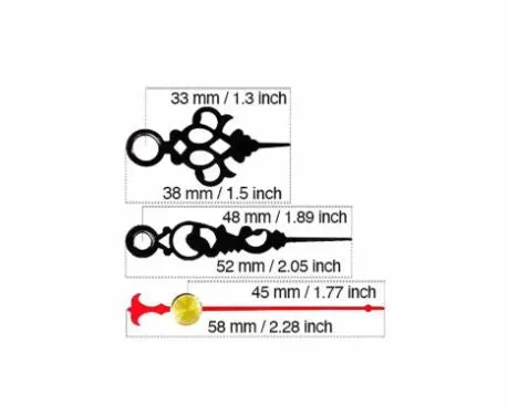 Necklaces Resin Art Hub Vintage Black Clock Hands Needles for Resin Art Necklaces Resin Art Hub Vintage Black Clock Hands Needles for Resin Art