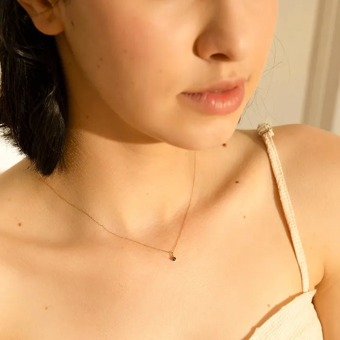 Necklaces SEPTEMBER Sapphire Necklace Charm AURELIE GI