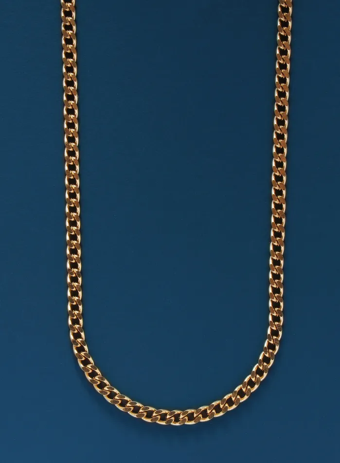 Necklaces WE ARE ALL SMITH Mens Jewelry Clothing 4mm Cuban Chain Necklace for Men Necklaces WE ARE ALL SMITH Mens Jewelry Clothing 4mm Cuban Chain Necklace for Men
