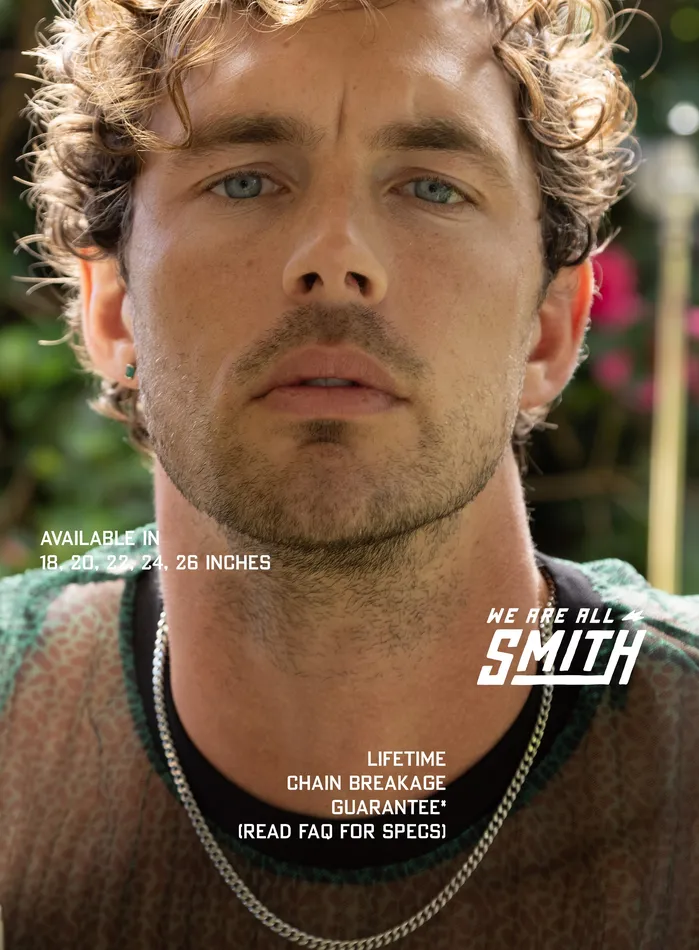 Necklaces WE ARE ALL SMITH Mens Jewelry Clothing Waterproof Cuban Chain 4mm